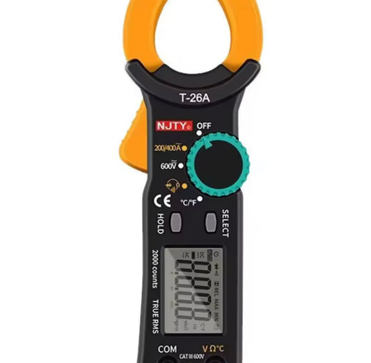 T26A Clamp Meter Multimeter Digital Ammeter Multimeter AC/DC Voltage AC Ampere Intelligent Anti-Burn Multimetertool