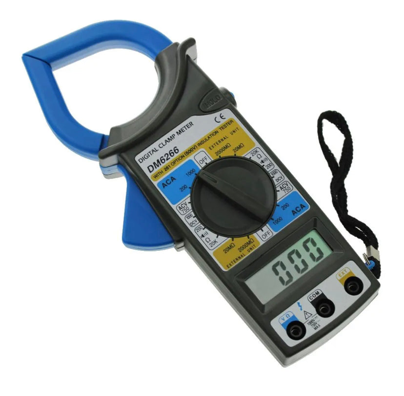 6266 Digital Clamp Meter AC/DC Voltage AC Amp Multimeter Large LCD Screen Phone Keyboard Car Ohm Live Line Electric Tester