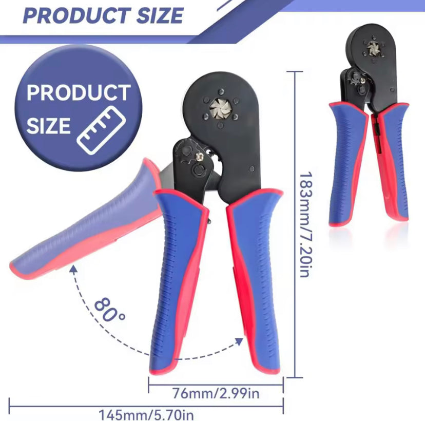Ferrule Crimping Tool 16-6 AWG 28-5 with 1200PCS Ferrules Kit, Hexagonal Crimper Pliers for End-Sleeves Terminal Ferrule Terminals