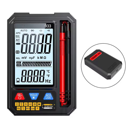 933 Portable multimeter Auto-ranging Pocket Digital Multimeter Multi Tester Measure DC/AC Voltage Resistance Capacitance Diodes