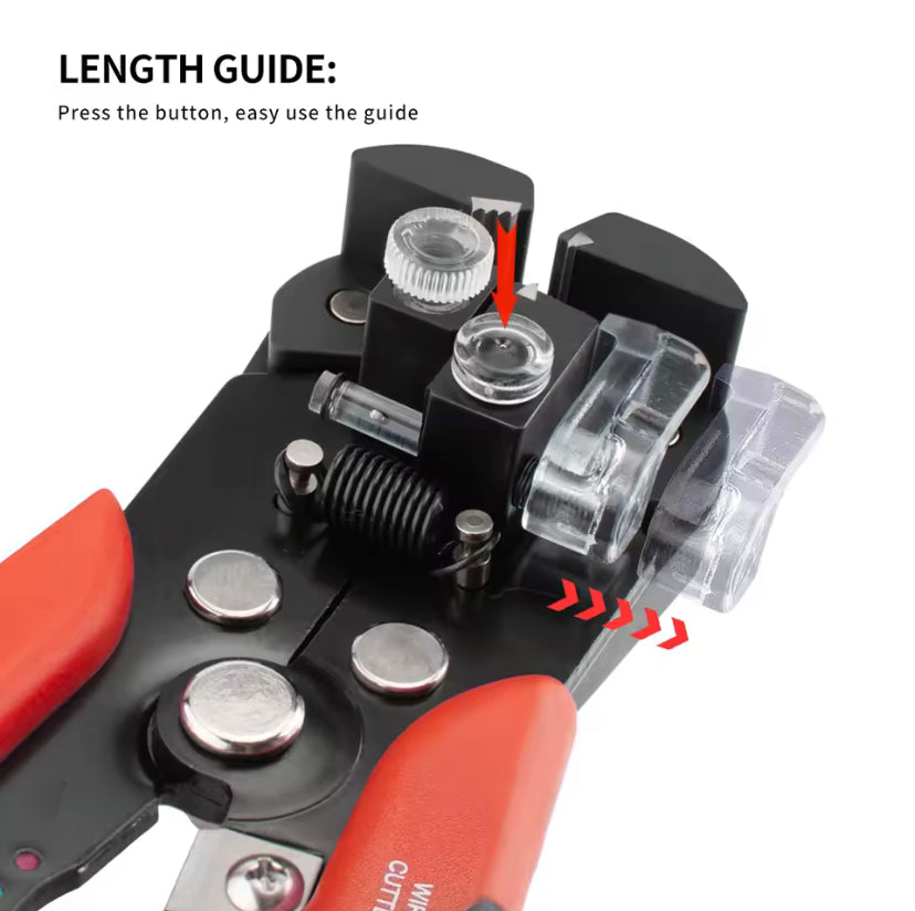 199PCS Automatic Wire Stripper Crimper Cutter Professional 3 in 1 Electrician Tool Terminals in 9 Sizes + Cable Tie + Bread Tie WIRE With Case Suitable for Automotive Distribution Cabinets and Home Wiring