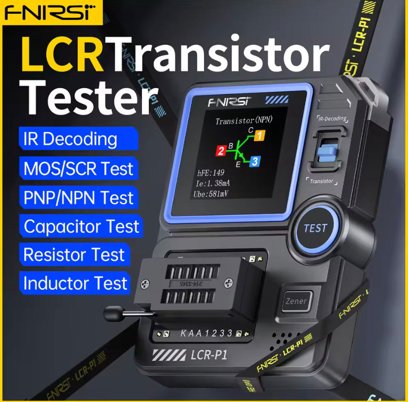 LCR-P1 Transistor Tester Diode Triode Capacitance Resistance Meter LCR ESR Meter NPN PNP MOSFET IR Multifunction Tester