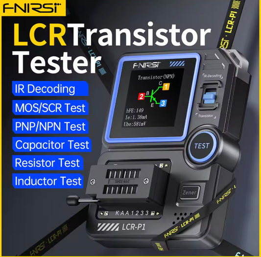 LCR-P1 Transistor Tester Diode Triode Capacitance Resistance Meter LCR ESR Meter NPN PNP MOSFET IR Multifunction Tester