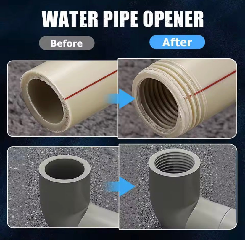1 inch Pipe Threader Electric Drill PVC PPR Pipe Threading Tool, 1 Inch Internal External Thread Cutter Plumbing Water Pipe Thread Maker