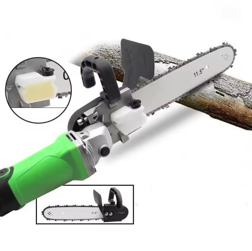 Angel Grinder To Electric ChainSaw Converter 12 INCH Multifunction Adapter Converter Bracket DIY Set For 12'' Electric Angle Grinder Woodworking Tools