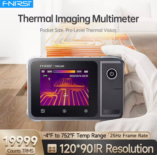 FNIRSI TDM-120P Multimeter Thermal Imaging Infrared Camera Tester AC 750V/DC 1000V Resistance Capacitance 120x90 IR
