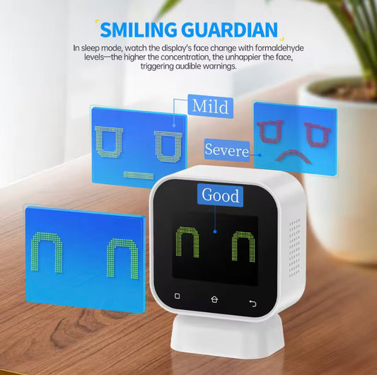 FNIRSI SFD-02 4-IN-1 Indoor Air Quality Monitor Touchscreen Formaldehyde Detector HCHO TVOC Temperature Tester Type-C Charging
