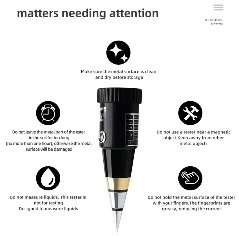 2 in 1 Soil PH&Moisture Meter CE Certified Soil Temperature Humidity Sensor Electric Conductivity Soil Moisture Meter Sensor