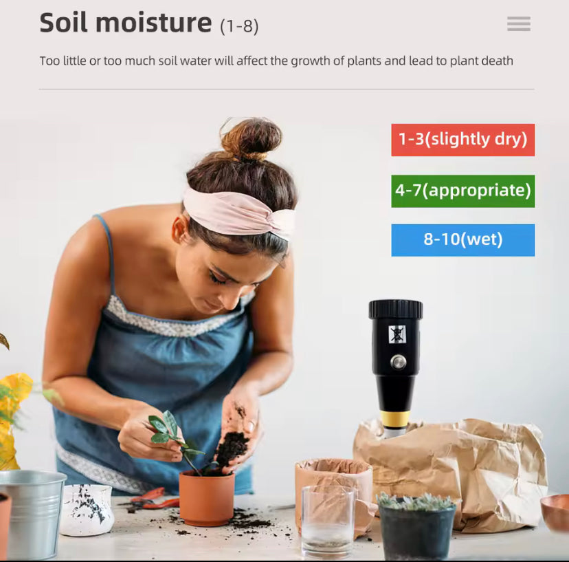 2 in 1 Soil PH&Moisture Meter CE Certified Soil Temperature Humidity Sensor Electric Conductivity Soil Moisture Meter Sensor