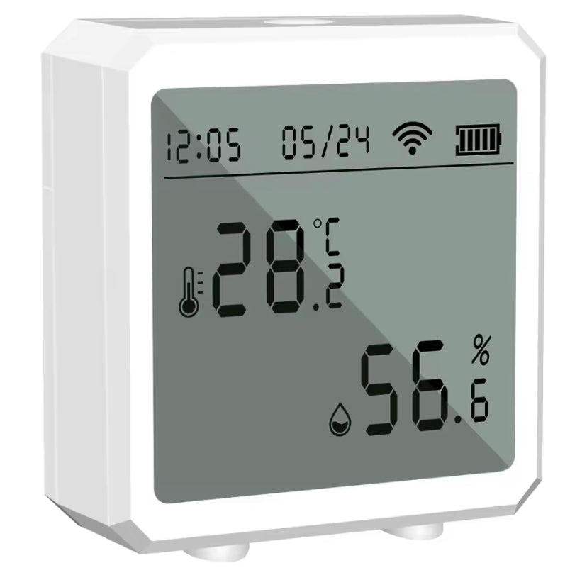 WIFI Temperature Humidity Sensor with Tuya APP LCD Screen Digital Display Wireless Thermometer Home Weather Station Clock