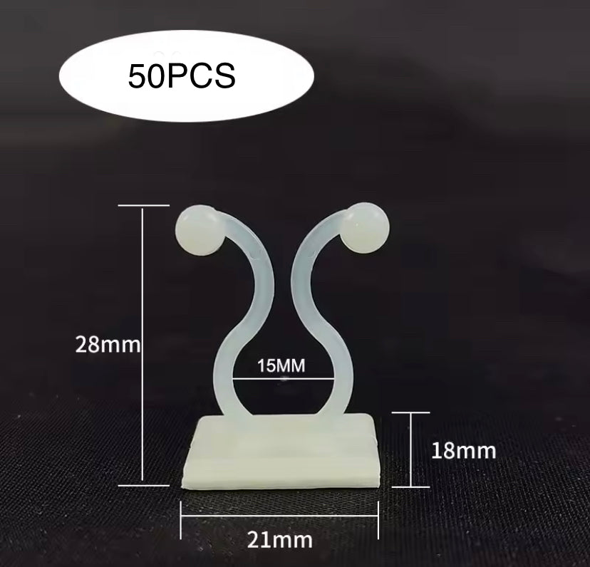 50pcs Plant Vine Climbing Clip Invisible Wall Self-adhesive Fixator Garden Plant Vine Climbing Fixed Support
