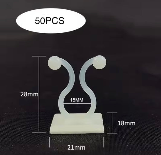 50pcs Plant Vine Climbing Clip Invisible Wall Self-adhesive Fixator Garden Plant Vine Climbing Fixed Support