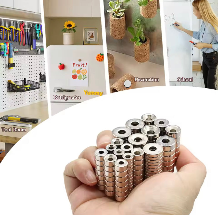 Super Strong Round Powerful Magnet with Holes Magnet for Fridge,DIY,Building,Scientific,Craft,and Office Magnets