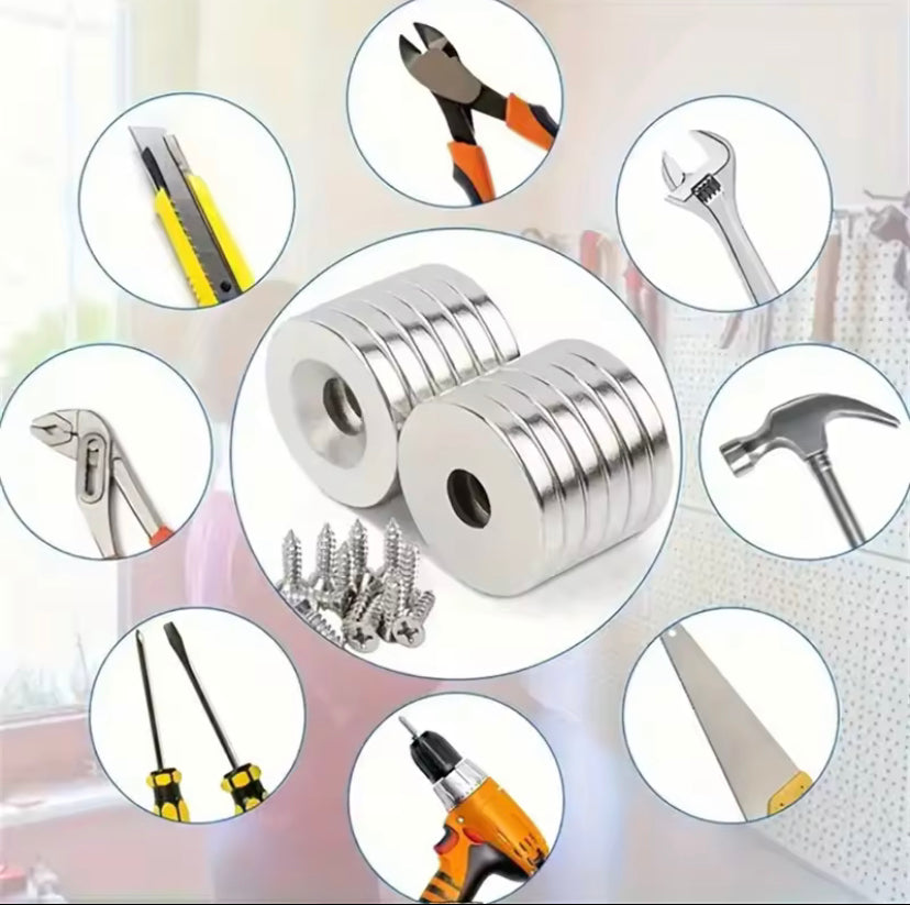 Super Strong Round Powerful Magnet with Holes Magnet for Fridge,DIY,Building,Scientific,Craft,and Office Magnets