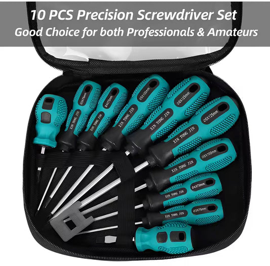10 sets of magnetic screwdrivers heavy duty manual screwdrivers cross head screwdrivers metric flat head screwdrivers