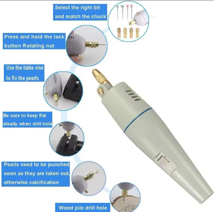 Mini Electric Drill Set DIY Micro Electrical Drill Grinder For Dremel Wood Jewel Stone Cutting Drilling Grinding Engraving Tool