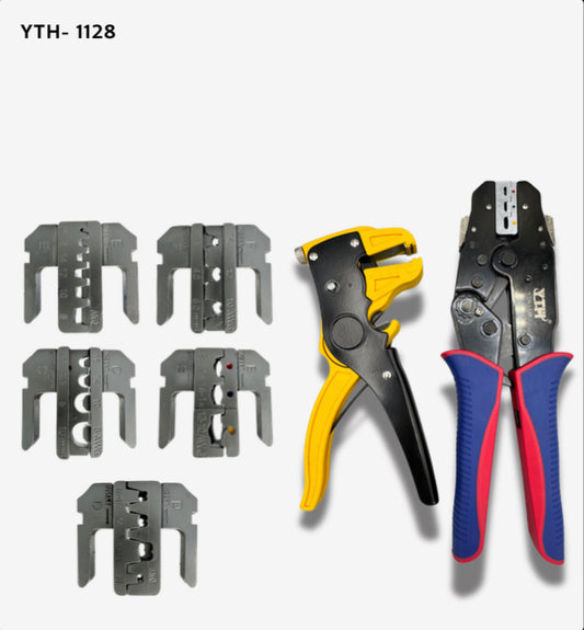 Quick-Change Jaws Crimping Pliers Versatile Crimping Tool Kit With 6 Interchangeable Jaws Crimper dies With High Quality Stripper And Toolbox
