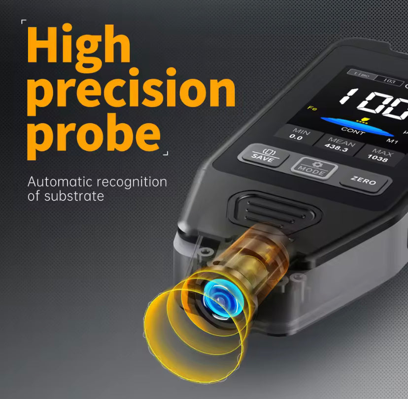 FNIRSI CTG-20 Car Paint Thickness Gauge Electroplate Metal & Putty Powder Coating Thickness Gauge for Car 0-1400um Fe nFe Fe+Zn