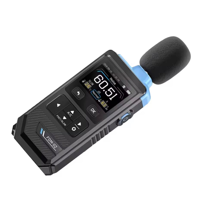 FDM02 Noise Meter Digital 30dB 130dB with High For precision Sensors for Noise Temperature Humidity Measurements