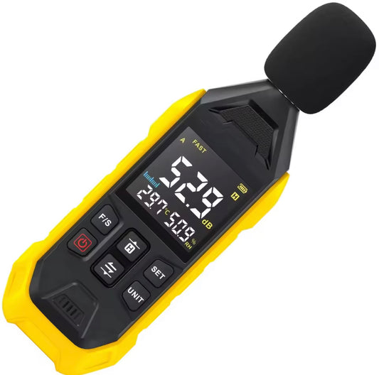 FDM01 Digital Handheld DB Meter 30~130dB Noise Measuring Instrument Audio Sound Level Meter for Work Battery