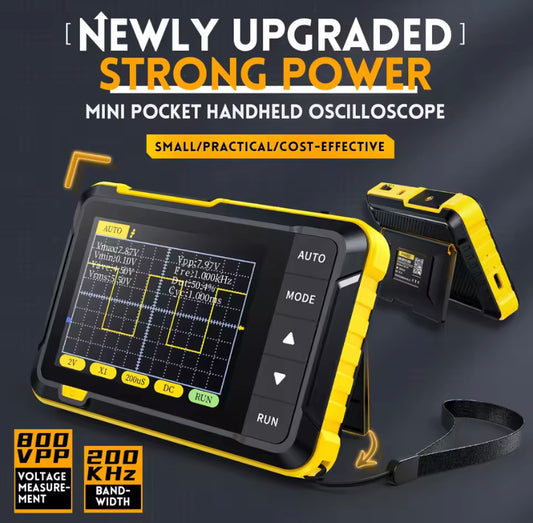 FNIRSI DSO152 Professional Handheld Digital Oscilloscope 2.5MSa/s Sampling Rate 200KHz Analog Bandwidth 800 VPP and PWM Output