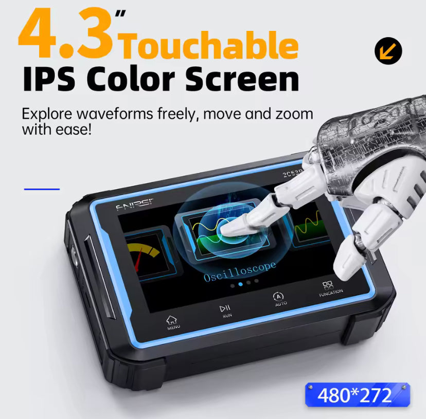 FNIRSI 2C53P Touch Screen Digital Oscilloscope+Multimeter+Signal Generator 3IN1 Dual Channel 50MHZ Automatic Osciloscópio Tools