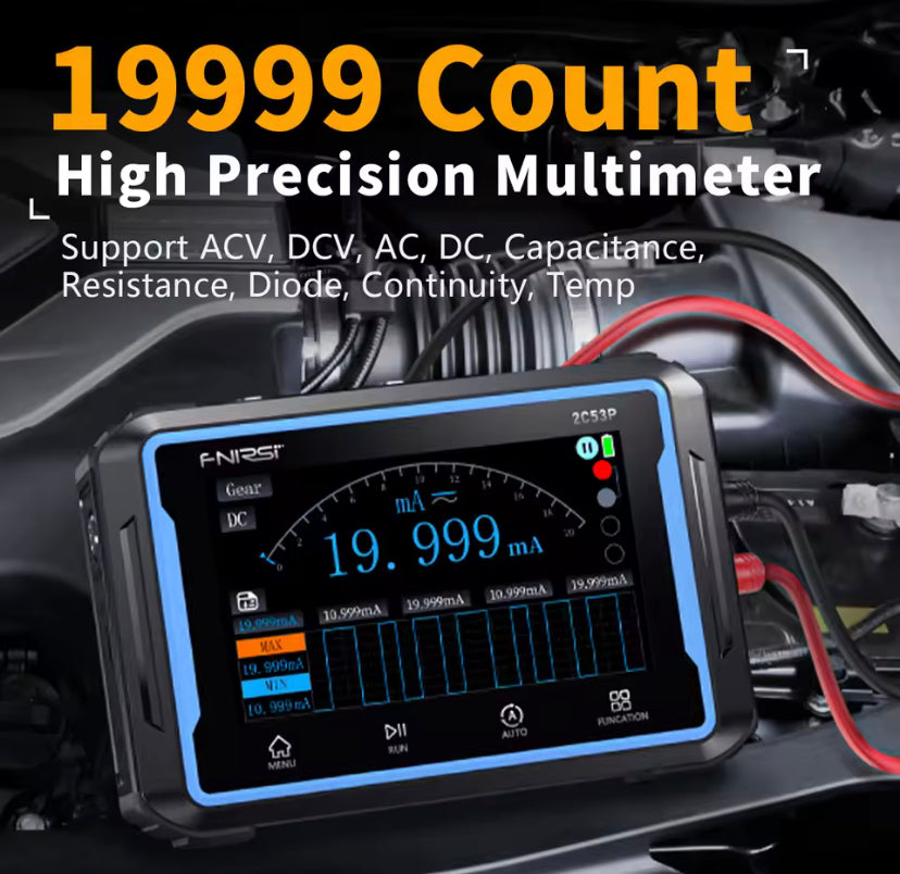 FNIRSI 2C53P Touch Screen Digital Oscilloscope+Multimeter+Signal Generator 3IN1 Dual Channel 50MHZ Automatic Osciloscópio Tools