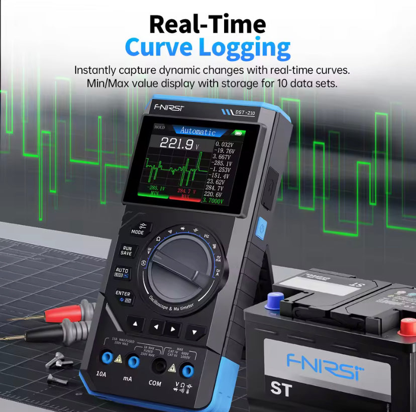 FNIRSI DST-201 Digital Multimeter Three In One Electronic Maintenance And Testing Tool 19999 Counting, 10MHz Bandwidth