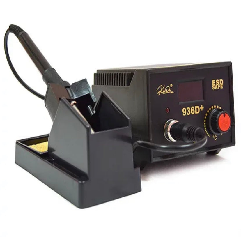 KADA 936D+ 50W Digital Soldering Iron Station with Adjustable Temperature, LED Display, ESD Safe for PCB Repair, Mobile, Circuit, DIY & Electronics Work