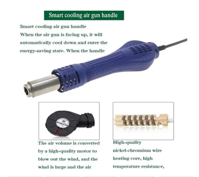 KADA 2018D+ SMD BGA Rework Station Hot Air Gun Soldering Iron 2 in 1 Welding Station