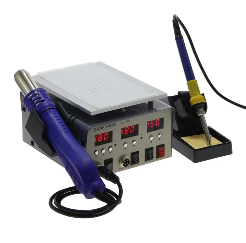 KADA 9803D+ 3-in-1 Rework Station with LCD Touch Screen Separator, Hot Air Station, and Soldering Iron Station