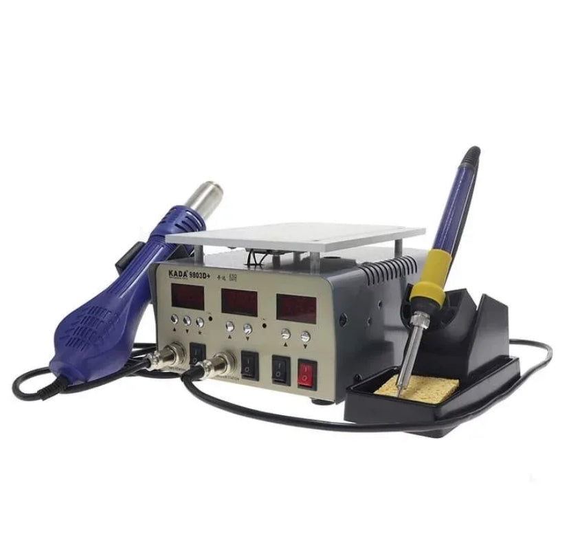 KADA 9803D+ 3-in-1 Rework Station with LCD Touch Screen Separator, Hot Air Station, and Soldering Iron Station