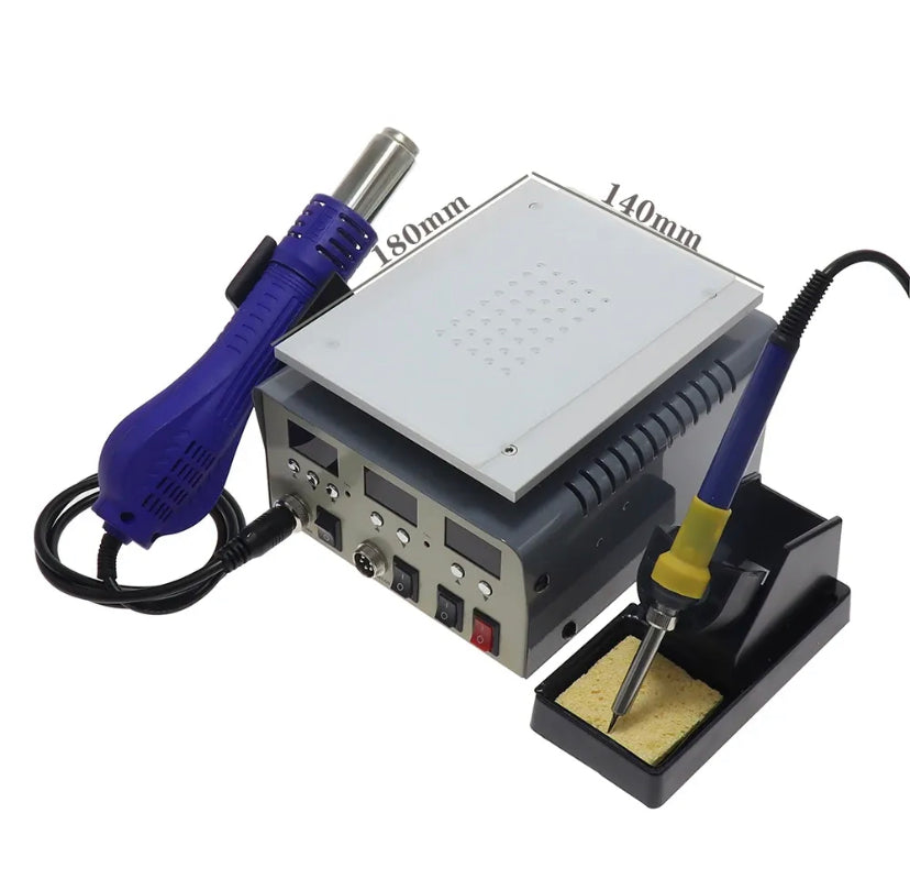 KADA 9803D+ 3-in-1 Rework Station with LCD Touch Screen Separator, Hot Air Station, and Soldering Iron Station