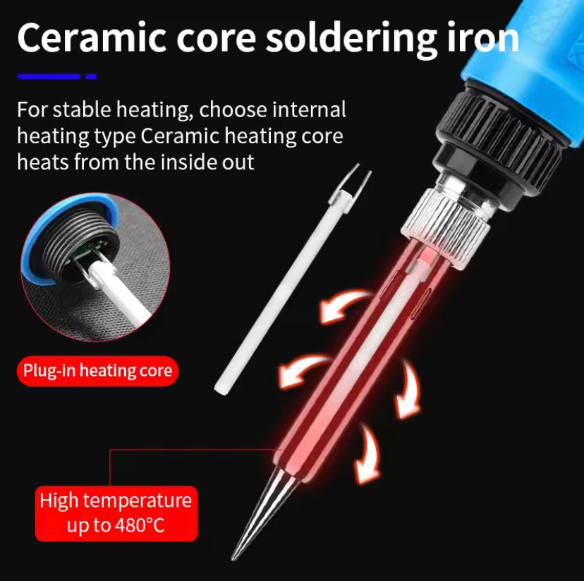 KOOCU 80W Electric Soldering Iron Adjustable Temperature LCD Digital display Solder Pen For Welding Repair Tools With Switch