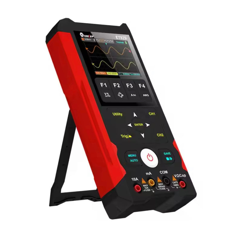 TOOLTOP ET 829 3in1 Waveform Generator 250MSa/s 80MHz Dual Channel Oscilloscope Multimeter Singal Source Innovative AI Waveform Preview