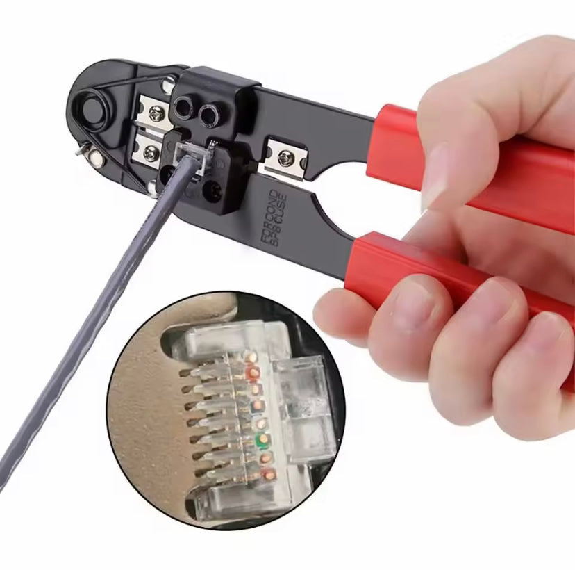 Y210 Network Crimping Tool Modular Crimper Networking Wire Tool Kit Cut and Strip Networking Cables only for 8P8C rj45