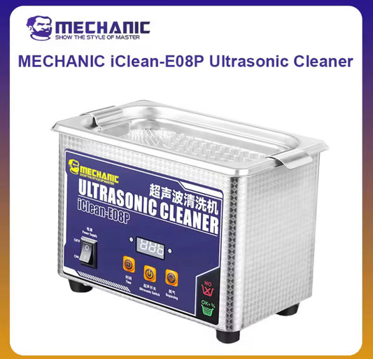 MECHANIC OFFICIAL iClean-E08P Ultrasonic Cleaner 0.8L 80W High Frequency Cleaning Machine For Mobile Phone Repair Washing Tools
