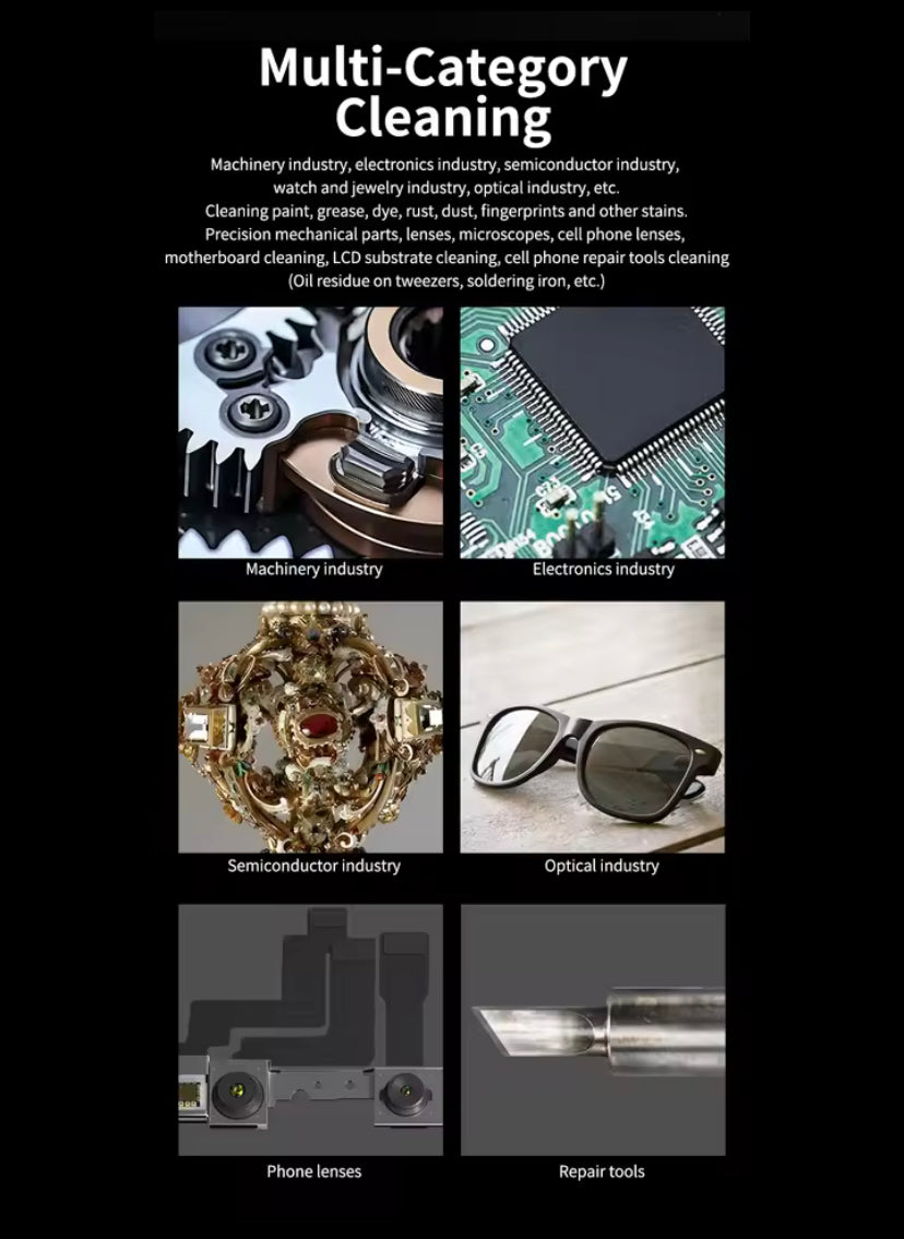 MECHANIC OFFICIAL iClean-E08P Ultrasonic Cleaner 0.8L 80W High Frequency Cleaning Machine For Mobile Phone Repair Washing Tools