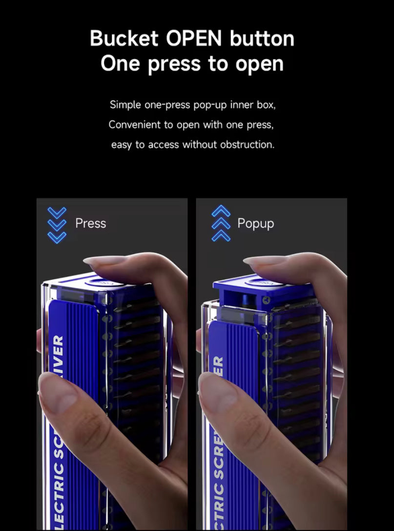 MECHANIC ES360 36-in-1 Set Tools Electric Screwdriver with LED Light Magnetic Bits Electric Manual Dual Mode Repair tools