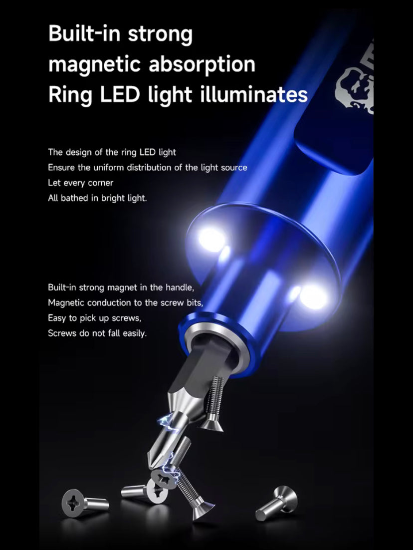 MECHANIC ES360 36-in-1 Set Tools Electric Screwdriver with LED Light Magnetic Bits Electric Manual Dual Mode Repair tools