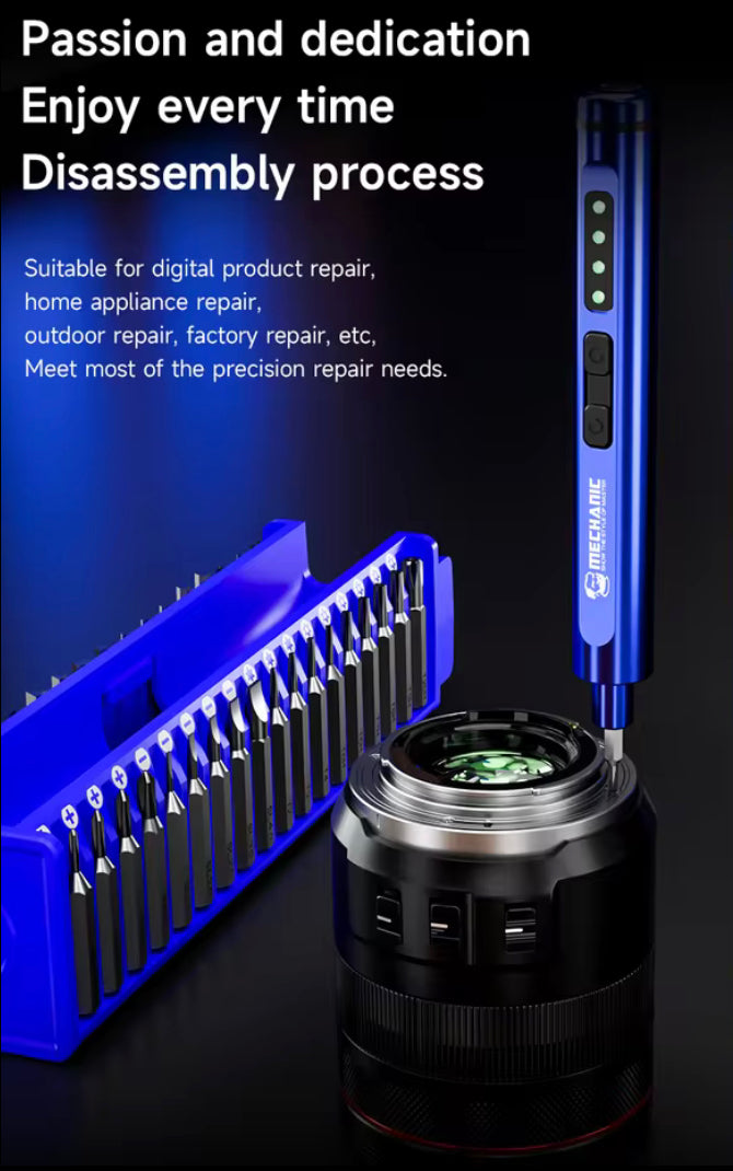 MECHANIC ES360 36-in-1 Set Tools Electric Screwdriver with LED Light Magnetic Bits Electric Manual Dual Mode Repair tools