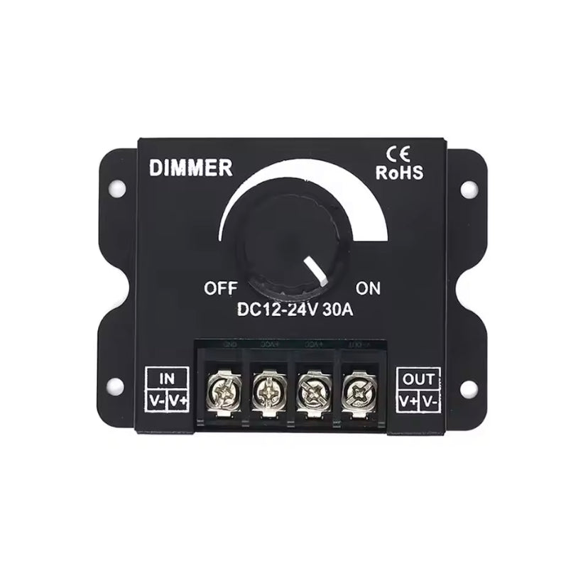 DC12V-24V LED Switch 30A 360W Voltage Regulator Adjustable Controller For Strip Light Lamp Dimming Dimmers