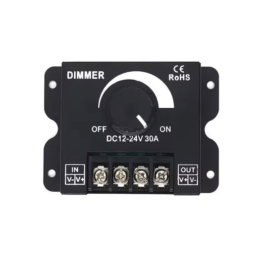 DC12V-24V LED Switch 30A 360W Voltage Regulator Adjustable Controller For Strip Light Lamp Dimming Dimmers
