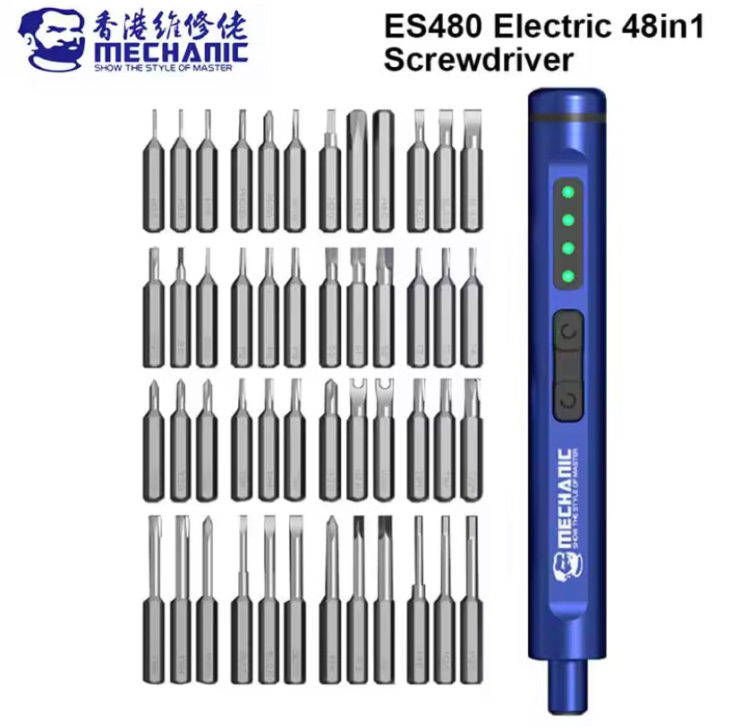 MECHANIC ES480 48in1 Multifunctional Electric Screwdriver Set for Mobile Phone Repair High Hardness Disassembly Screwdriver Tool