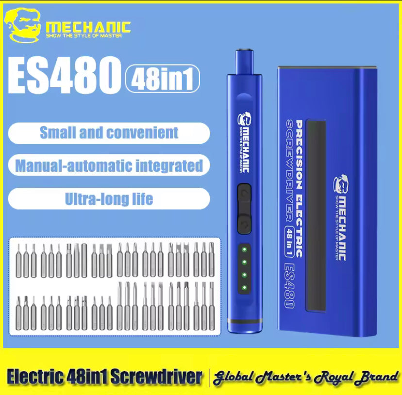 MECHANIC ES480 48in1 Multifunctional Electric Screwdriver Set for Mobile Phone Repair High Hardness Disassembly Screwdriver Tool
