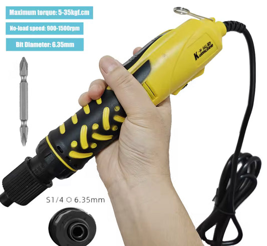 AC 220V S1/4 head size Electric Screwdriver Handheld Corded Electric Screw Driver Adjustable Torque Repair Tool