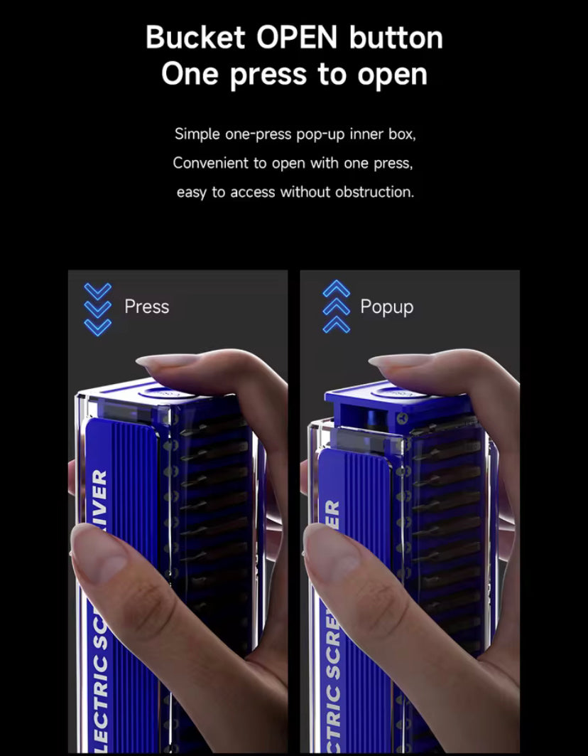 MECHANIC ES360 36-in-1 Set Tools Electric Screwdriver with LED Light Magnetic Bits Electric Manual Dual Mode Repair tools