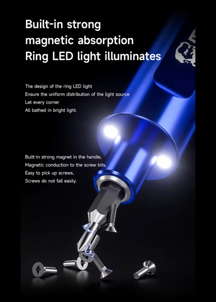 MECHANIC ES360 36-in-1 Set Tools Electric Screwdriver with LED Light Magnetic Bits Electric Manual Dual Mode Repair tools