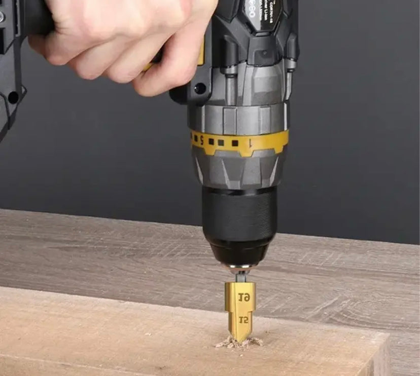 3pcs Set of High-Speed Steel Step Drill Bits, 20/ 25/ 32mm with Hexagonal Shank - Suitable for Expanding And Opening Holes in Water Pipes