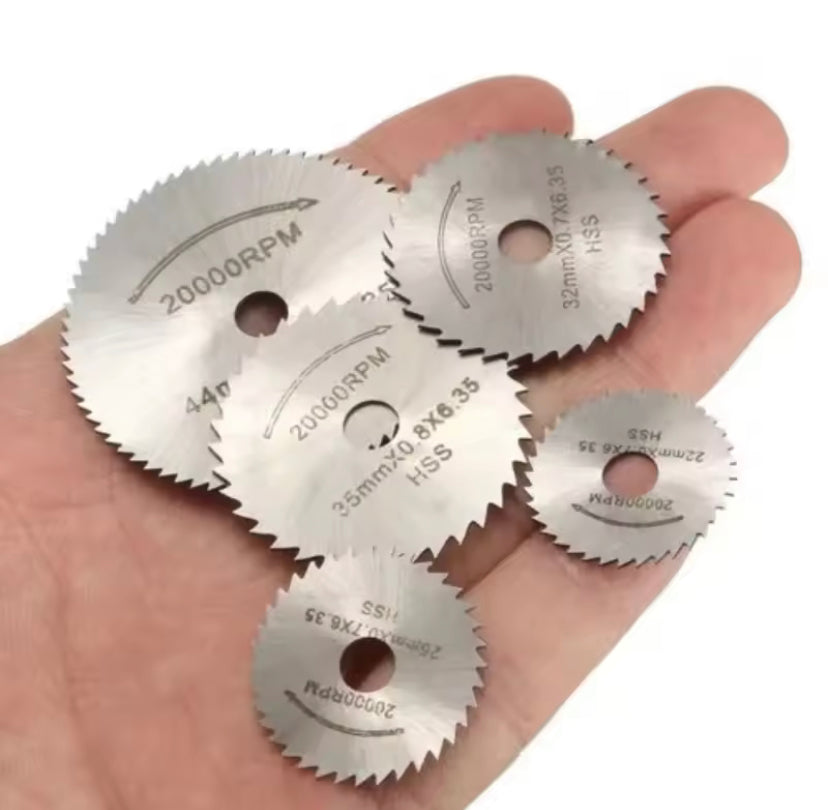 6PCS Set Mini Circular Saw Blades High-speed Steel Cutting Wheel Electric Drill Cutting Discs for Metal Wood Power Tool Parts